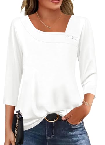 Women's Asymmetrical Neck Tunic Blouse