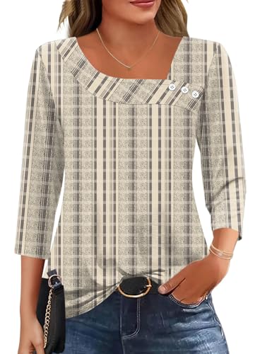 Women's Asymmetrical Neck Tunic Blouse