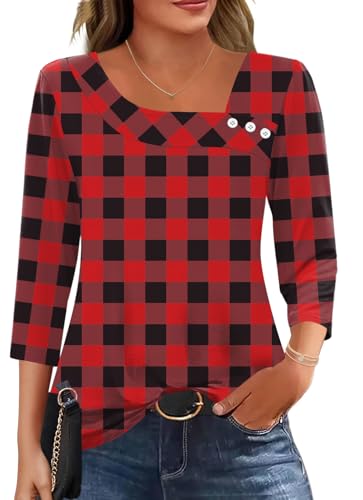 Women's Asymmetrical Neck Tunic Blouse