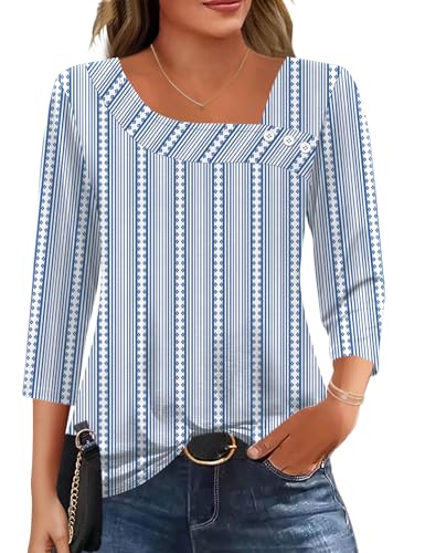 Women's Asymmetrical Neck Tunic Blouse