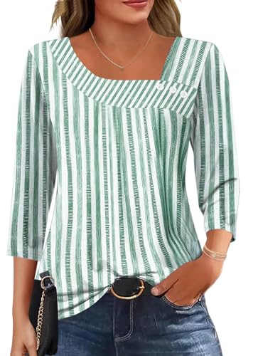 Women's Asymmetrical Neck Tunic Blouse