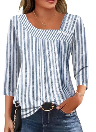 Women's Asymmetrical Neck Tunic Blouse