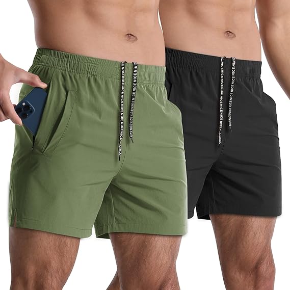 2 Pack Mens Athletic Shorts