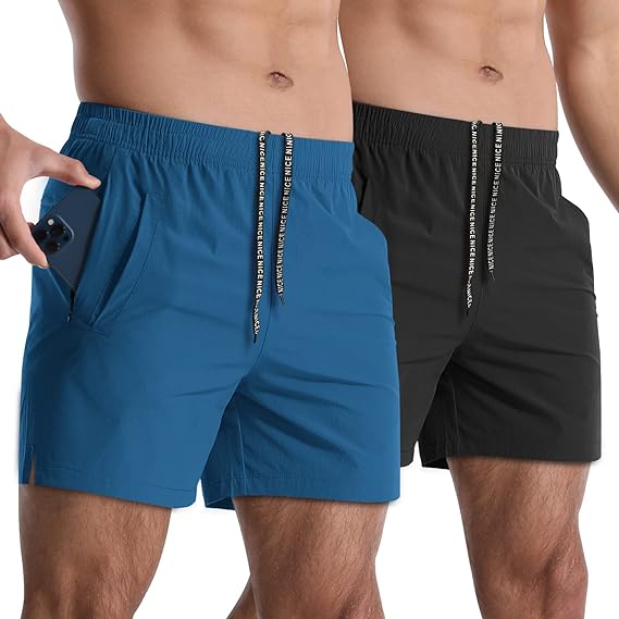 2 Pack Mens Athletic Shorts