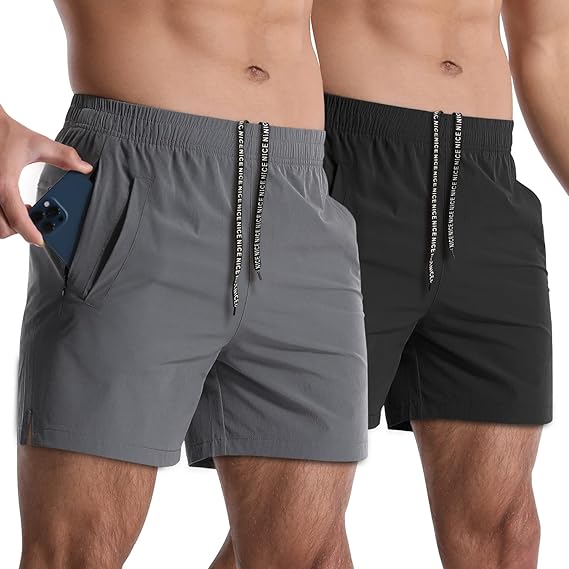 2 Pack Mens Athletic Shorts