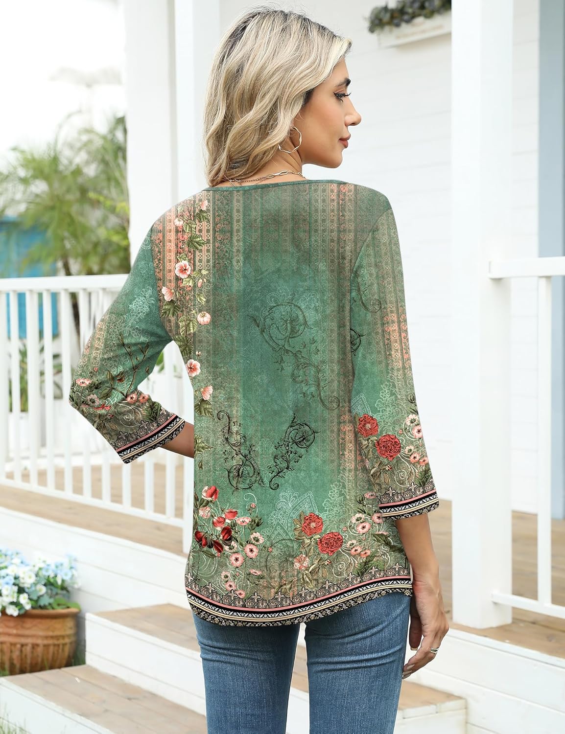 Women's Asymmetrical Neck Tunic Blouse