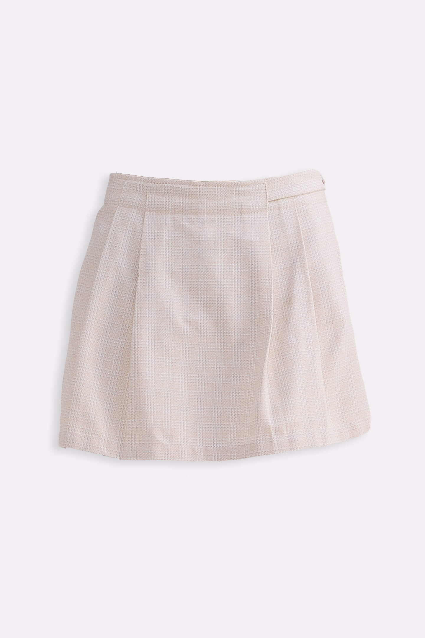 Cotton Tweed Skirt in Cream